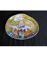 Mud Pie&quot; Bon Appetite&quot; Tracy Flickinger French Chef Plate Wall Decor Hanger - £15.00 GBP