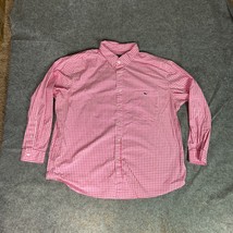 Vineyard Vines Mens Shirt 2XB Pink White Button Gingham Classic Preppy Whale Top - $31.98