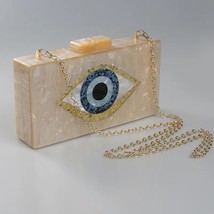 New Personality Eye Acrylic Bag  Marble Clutch Unique Woman Evening Bags Wedding - £76.91 GBP