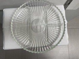 Glass 3 compartment serving dish 10 inch - $5.00