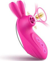 Adult Sex Toys Vibrator for Women - 2in1 Vibrating &amp; Licking Tongue (Pink) - £16.86 GBP