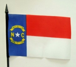 North Carolina State USA Desk Table Flag 4&quot;x 6&quot; With or Without Stand - $5.86+