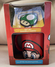 Nintendo Super Mario Bros. Ceramic Mug (Cup) Coaster &amp; Key Chain 3-Piece Set - £21.70 GBP