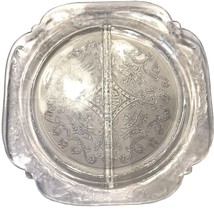 Vintage Crystal Madrid Federal Glass divided plate; 10 1/2&quot; - £11.95 GBP