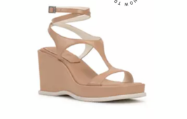 Vince Camuto Fetemee Leather High Wedge Platform Strappy Sandal Choose Sz/Color - £87.92 GBP