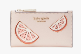 Kate Spade Tini Embellished Lemon Slice Small Slim Bifold Wallet Card Ca... - $75.74