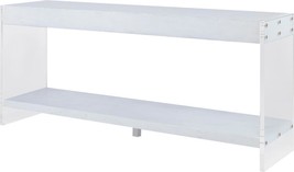 Console Table MAITLAND-SMITH Suspend Clear Base Rustic Lacquered Top Acr - £5,338.89 GBP