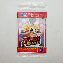 Major League Baseball Action All Stars Puzzle And Cards Sealed Pack 1980s - £3.02 GBP