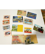 Lot of 13 Mini Souvenier Post Card Packs Scenic Linen - €12,19 EUR