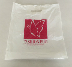 Vintage defunct fashion bug clothing store plastic shopping bag movie ph... - $19.75