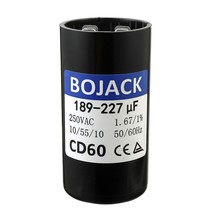 Bojack 189-227Uf/Mfd 250 Vac ±20% 50/60 Hz Cd60 Round Motor Well Pump Start - $32.96