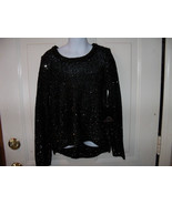 Jordache Hi-lo Black Sequence Sweater Size M (7/8) Girl&#39;s NEW - $375.53 MXN