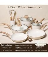 CAROTE 14 Pcs Pots and Pans Set Nonstick,Cookware Set Kitchen Cooking Se... - $84.55