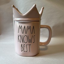 Rae Dunn Mama Knows Best Mug With Crown Mother&#39;s Day Matte Pink NEW - £17.84 GBP