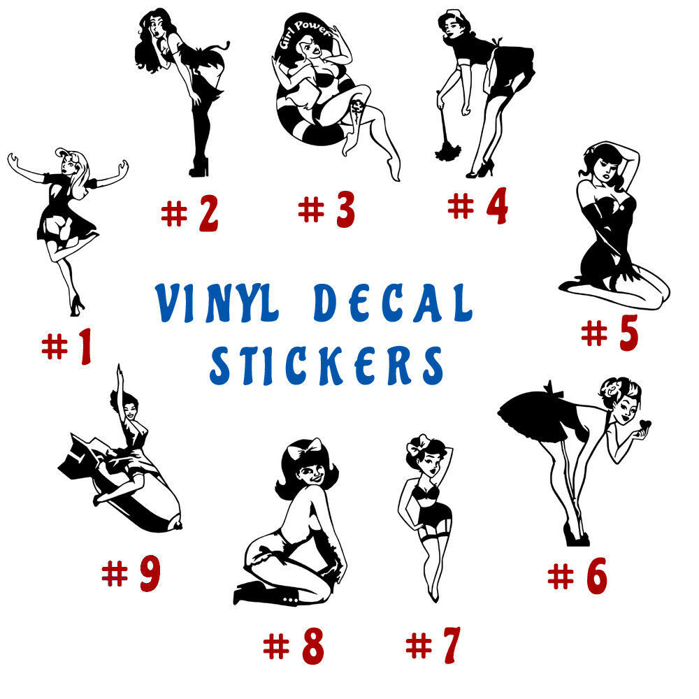 Primary image for Pin Up Girls Decal Sticker Car Window Wall Laptop Glamour Models Fashion Style