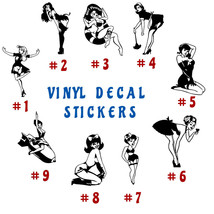 Pin Up Girls Decal Sticker Car Window Wall Laptop Glamour Models Fashion Style - $3.75+