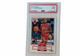 BJ Armstrong Rookie RC 1990 Fleer #22 PSA 9 Mint Chicago Bulls Michael Jordan sp - £73.95 GBP