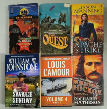 6 Western Novels Johnstone/L&#39;amour/Matheson/Manning&#39;Miller/Madden Bill Hickok Qu - £13.42 GBP