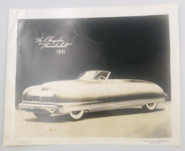 Vintage 1941 Chrysler Thunderbolt Roadster Car Promo Sepia Photo 8&quot; x 10&quot; - $12.19