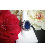 Royal Princess Zircon Sapphire Engagement Wedding Ring Size 7  - $14.99