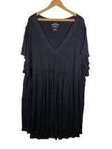 Torrid Super Soft Sleep Nightgown Size 6 / 6X Black Stretch Knit V Neck ... - $49.39