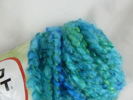 Red Heart Bright &amp; lofty Color 9955 Beach Blue And Neon Green  4 oz 95 yd - £3.95 GBP