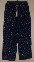 New Womens Cuddl Duds Holiday Super Soft Flannel Pajama Pants W/ Pockets Size S - £20.26 GBP