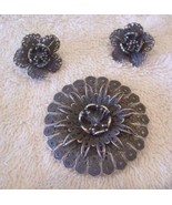 Lot: Vintage 1950s Bali Indonesia 900 Silver Earrings + Pin, Filigree Je... - $58.95