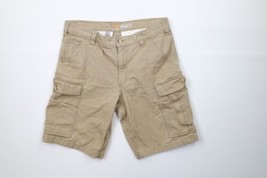 Vintage Carhartt Mens Size 34 Distressed Relaxed Fit Canvas Cargo Shorts Beige - £33.44 GBP