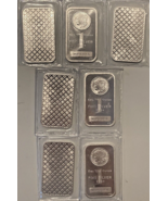 1 oz Silver Bar (Lot of 7) - $290.14