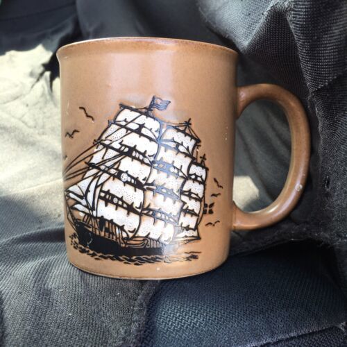Primary image for Vintage Otagiri Japan 8 Ounce Coffee Mug with Sailboat Ship and Seagulls