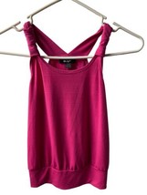BCX Tank Top Girls Size S Hot Pink Dressy Banded Straps - $3.97