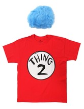 Dr. Seuss Cat In The Hat - Thing 2 - Adult Costume - Size XL - T-Shirt/Fuzzy Wig - £24.77 GBP