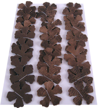 30 Brown Leather Die Cut Flowers - $12.00