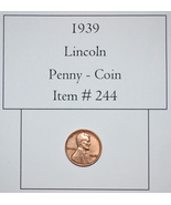 1939 Lincoln Penny, # 244, pennies, vintage coins - $12.40