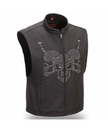 First FRM655CIC, Naked Leather, Reflective Skull Motorcycle , Biker Vest  - $2,615.62 MXN+