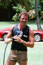 Tom Selleck in Magnum, P.I. with Ferrari 308 GTS in background 18x24 Poster - £18.96 GBP