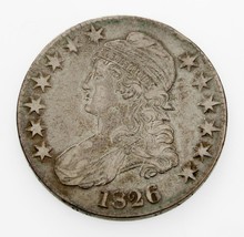 1826 Bust Half Dollar 50C in Very Fine VF Condition, Light Toning, Original - £116.49 GBP