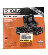USED - RIDGID 18V 4Ah MAX Li-Ion Output Battery Charger Kit (AC840060SB1... - £62.90 GBP