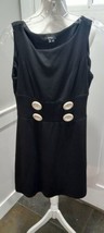 Vintage XoXo Ladies Sleeveless Dress Size Medium Big Buttons - £27.45 GBP