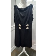 Vintage XoXo Ladies Sleeveless Dress Size Medium Big Buttons - £27.93 GBP