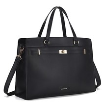 Laptop Bag For Women 15.6 Inch Pu Leather Work Tote Bag Large Computer Briefcase - £55.35 GBP