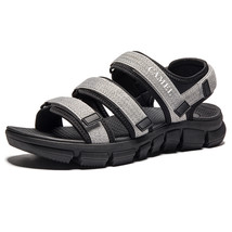  Summer Light Roman Gray Fashion  Soft  Outdoor Shoes Men Sandals Breathable Gar - £45.05 GBP
