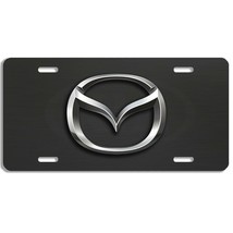 Mazda auto vehicle aluminum license plate car truck SUV dark grey tag - £13.04 GBP