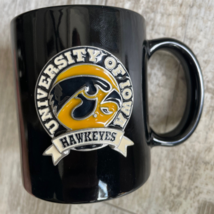 University Of Iowa Hawkeyes Ceramic Mug W/ 3D Metal Logo - £10.18 GBP
