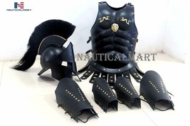 300 Spartan Helmet Maximus Muscle Body Armor &amp; 300 Helmet &amp; Leather Leg ... - £191.04 GBP