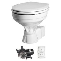Johnson Pump AquaT Toilet Silent Electric Comfort - 12V w/Pump [80-47232... - $383.32