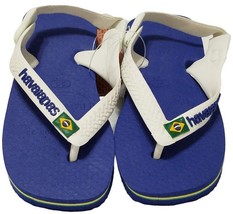 Havaianas Baby Brazil Logo Marine Blue with Backstrap FLIP FLOPS (6C /12-18mos) - £10.11 GBP