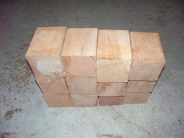 12 Cherry Bottle Stopper Blanks Lathe Wood Blocks Lumber - £22.50 GBP