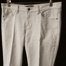 London Jeans Stretch White Denim Women&#39;s Size 12 Flare Leg - £11.21 GBP